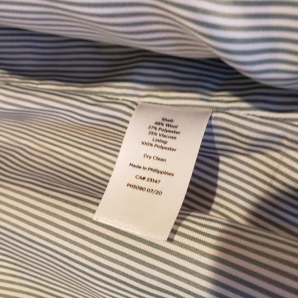 Talbots purple herringbone wool blend blazer jacket size 12 - Picture 9 of 13